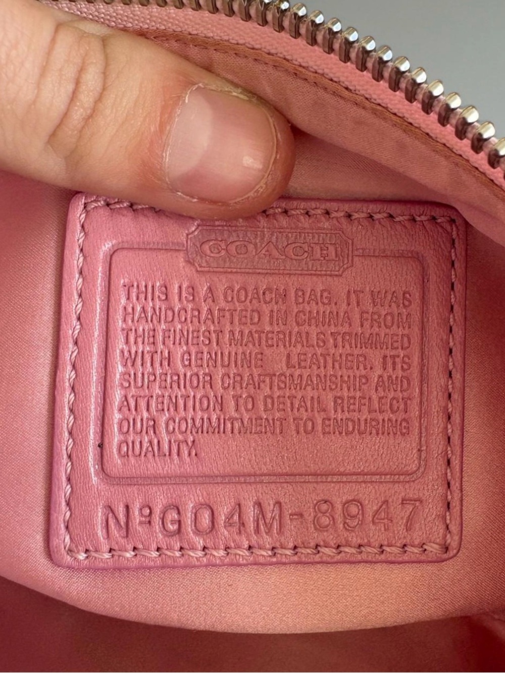 Vintage 2004 Coach Pink Optic Lurex Signature Demi Bag ๐ - Picture 8 of 9